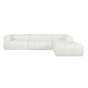 English Elm 122 Inch Modern L-Shaped Sectional with Chaise High-Density Foam Low-Profile Living Room Sofa N767P277694A