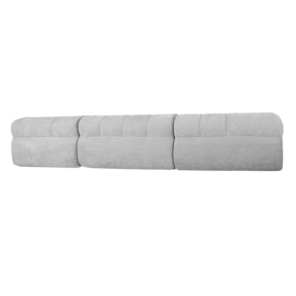 English Elm 122 Inch Modern L Shaped Sectional with Chaise High Density Foam Low Profile Living Room N767P277694E