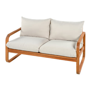 English Elm 4-piece Acacia Wood Outdoor Conversation Set with Plush Cushions for Patio Poolside N767P359149N