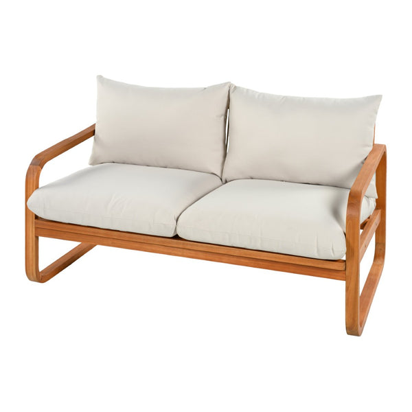 English Elm 4-piece Acacia Wood Outdoor Conversation Set with Plush Cushions for Patio Poolside N767P359149N