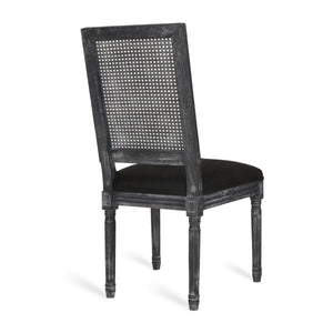 English Elm Dining Chair Set of Two French Country Cane Back Rubberwood Farmhouse Seating N767P375346B