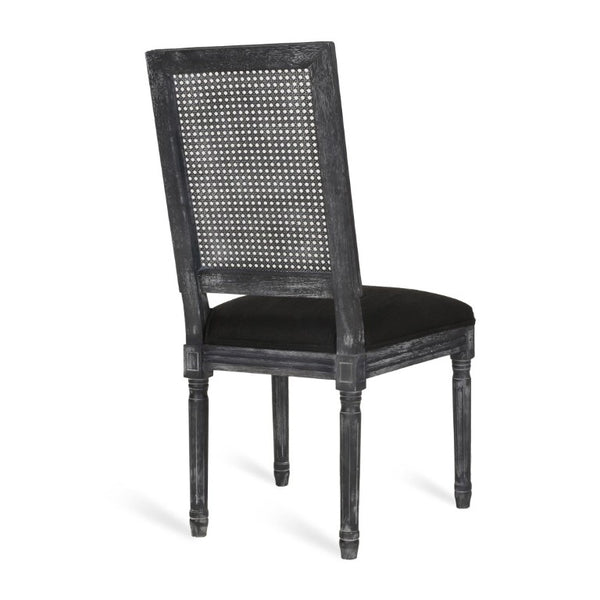 English Elm Dining Chair Set of Two French Country Cane Back Rubberwood Farmhouse Seating N767P375346B