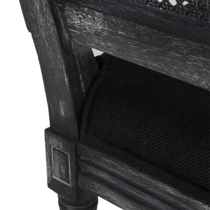English Elm Dining Chair Set of Two French Country Cane Back Rubberwood Farmhouse Seating N767P375346B