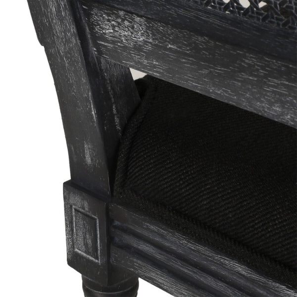 English Elm Dining Chair Set of Two French Country Cane Back Rubberwood Farmhouse Seating N767P375346B