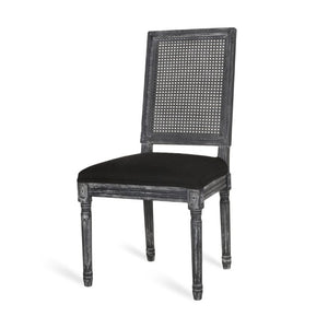 English Elm Dining Chair Set of Two French Country Cane Back Rubberwood Farmhouse Seating N767P375346B