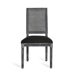 English Elm Dining Chair Set of Two French Country Cane Back Rubberwood Farmhouse Seating N767P375346B