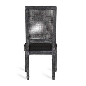 English Elm Dining Chair Set of Two French Country Cane Back Rubberwood Farmhouse Seating N767P375346B