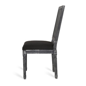 English Elm Dining Chair Set of Two French Country Cane Back Rubberwood Farmhouse Seating N767P375346B