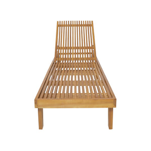 English Elm Nadine Outdoor Slatted Wood Chaise Lounge for Pool Decks and Patio Relaxation N767P384822T