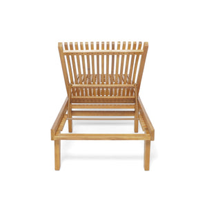 English Elm Nadine Outdoor Slatted Wood Chaise Lounge for Pool Decks and Patio Relaxation N767P384822T