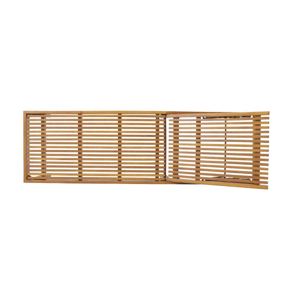 English Elm Nadine Outdoor Slatted Wood Chaise Lounge for Pool Decks and Patio Relaxation N767P384822T