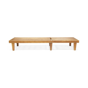 English Elm Nadine Outdoor Slatted Wood Chaise Lounge for Pool Decks and Patio Relaxation N767P384822T