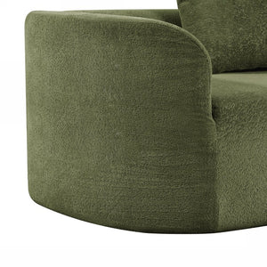 English Elm 116 Inch Curved Pearl Sectional Sofa with Chaise Seating Five in Retro Modern Style N767P388359F