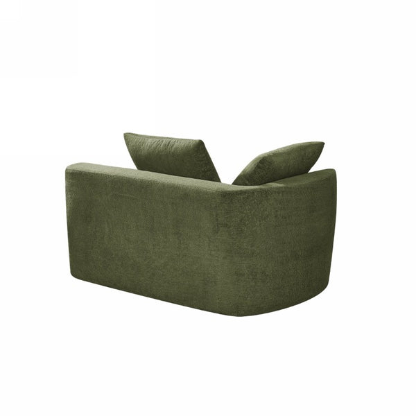 English Elm 116 Inch Curved Pearl Sectional Sofa with Chaise Seating Five in Retro Modern Style N767P388359F