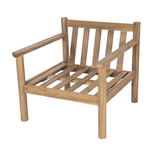 English Elm 28" Solid Acacia Outdoor Lounge Chair Mid-century Deep Seat with Bolster Patio Deck N767P389773L