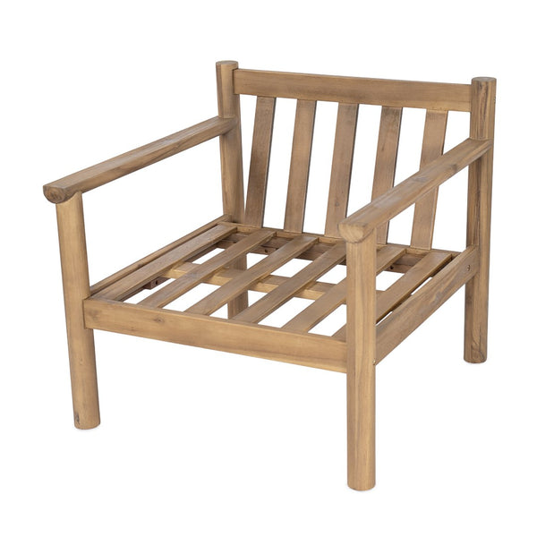 English Elm 28" Solid Acacia Outdoor Lounge Chair Mid-century Deep Seat with Bolster Patio Deck N767P389773L