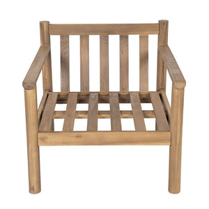 English Elm 28" Solid Acacia Outdoor Lounge Chair Mid-century Deep Seat with Bolster Patio Deck N767P389773L