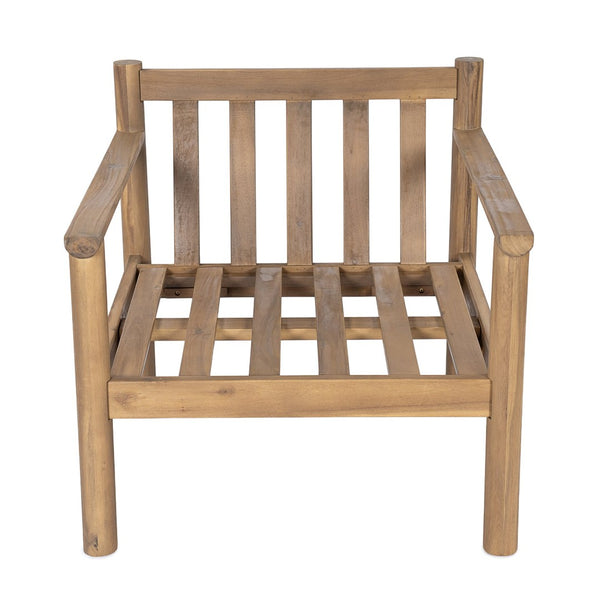 English Elm 28" Solid Acacia Outdoor Lounge Chair Mid-century Deep Seat with Bolster Patio Deck N767P389773L