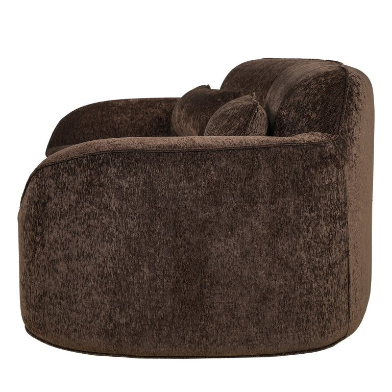 English Elm 95 Inch Curved Sectional Sofa with Chaise Plush Wool Fabric Retro Modern Living Room N767P437336D