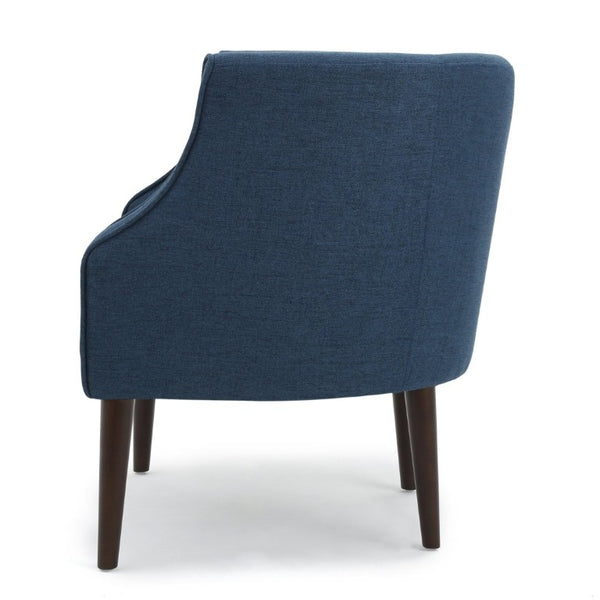 English Elm Club Chair Tufted Tub Seat with Tapered Birch Legs for Living Room or Bedroom N767P444381U