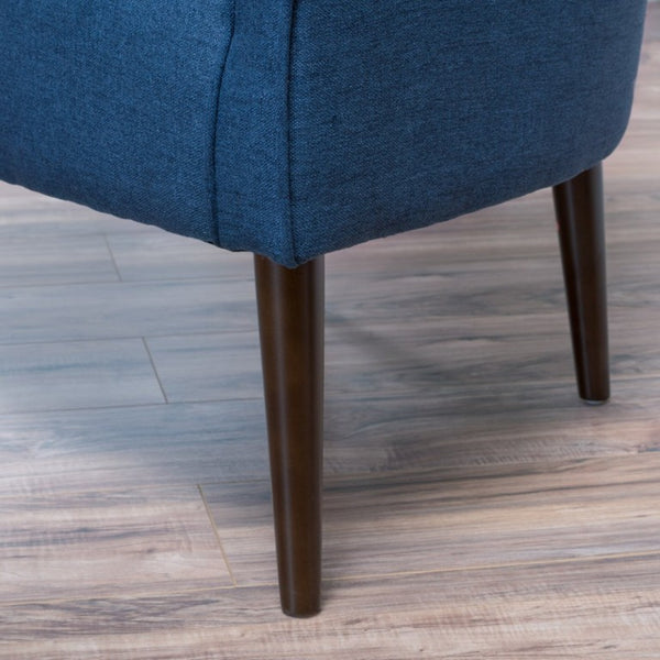 English Elm Club Chair Tufted Tub Seat with Tapered Birch Legs for Living Room or Bedroom N767P444381U