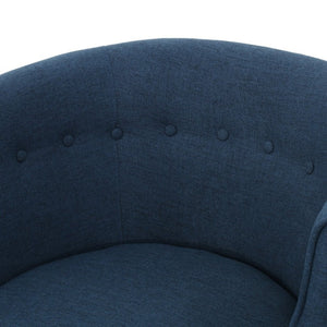 English Elm Club Chair Tufted Tub Seat with Tapered Birch Legs for Living Room or Bedroom N767P444381U