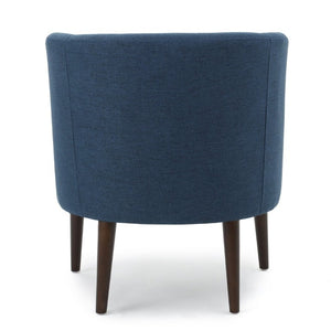 English Elm Club Chair Tufted Tub Seat with Tapered Birch Legs for Living Room or Bedroom N767P444381U