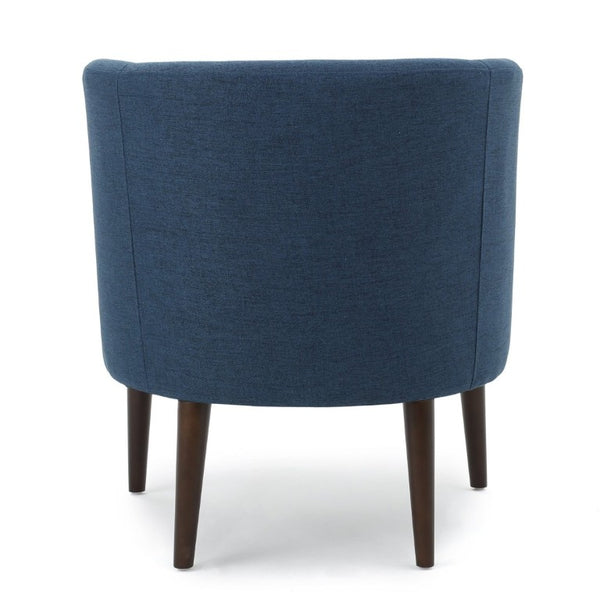 English Elm Club Chair Tufted Tub Seat with Tapered Birch Legs for Living Room or Bedroom N767P444381U