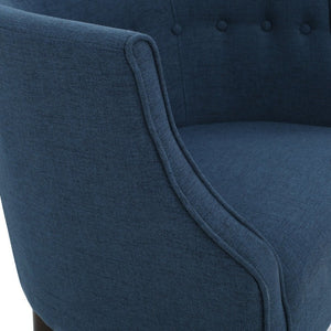 English Elm Club Chair Tufted Tub Seat with Tapered Birch Legs for Living Room or Bedroom N767P444381U