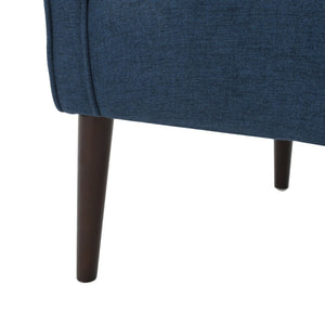 English Elm Club Chair Tufted Tub Seat with Tapered Birch Legs for Living Room or Bedroom N767P444381U