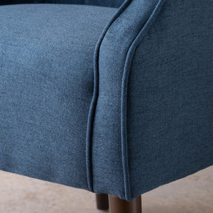 English Elm Club Chair Tufted Tub Seat with Tapered Birch Legs for Living Room or Bedroom N767P444381U