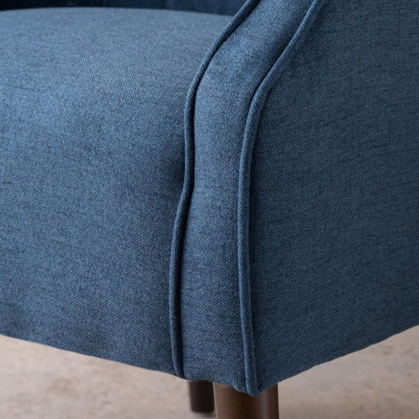 English Elm Club Chair Tufted Tub Seat with Tapered Birch Legs for Living Room or Bedroom N767P444381U