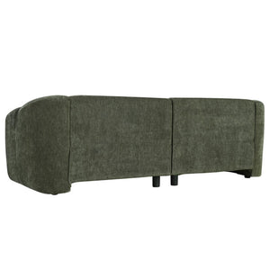 English Elm 87.4 Inch Curved Boucle Sofa with Wood Slit Armrests and Deep Foam Seat for Living Room 87.4 inches N767P444952G