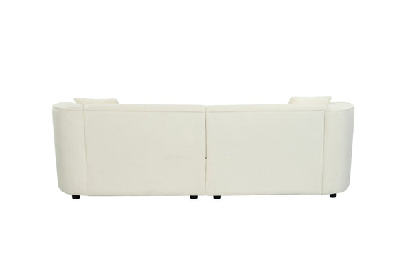 English Elm 87 Inch Curved Velvet Sofa Sculptural Low Profile Design for Modern Living Rooms N767P504825U