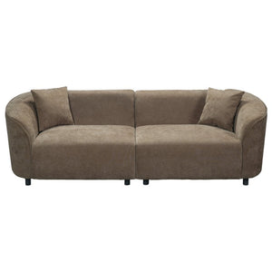 English Elm 87 Inch Curved Velvet Sofa Sculptural Silhouette for Modern Living Rooms N767P504825W