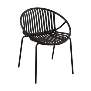 English Elm 7 Piece Outdoor Aluminum Polypropylene Dining Set with Six Stackable Patio Chairs N768P192555K_6_N768P491921B
