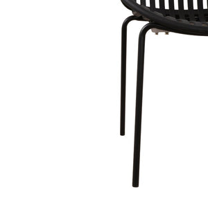 English Elm 7 Piece Outdoor Aluminum Polypropylene Dining Set with Six Stackable Patio Chairs N768P192555K_6_N768P491921B