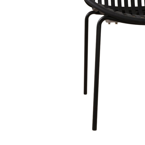 English Elm 7 Piece Outdoor Aluminum Polypropylene Dining Set with Six Stackable Patio Chairs N768P192555K_6_N768P491921B