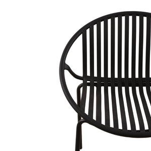 English Elm 7 Piece Outdoor Aluminum Polypropylene Dining Set with Six Stackable Patio Chairs N768P192555K_6_N768P491921B