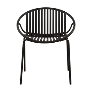 English Elm 7 Piece Outdoor Aluminum Polypropylene Dining Set with Six Stackable Patio Chairs N768P192555K_6_N768P491921B