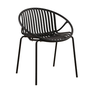 English Elm 7 Piece Outdoor Aluminum Polypropylene Dining Set with Six Stackable Patio Chairs N768P192555K_6_N768P491921B