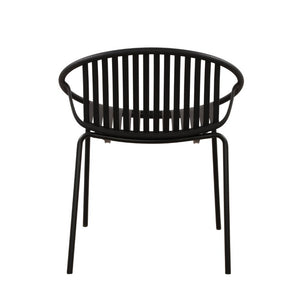 English Elm 7 Piece Outdoor Aluminum Polypropylene Dining Set with Six Stackable Patio Chairs N768P192555K_6_N768P491921B
