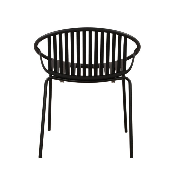 English Elm 7 Piece Outdoor Aluminum Polypropylene Dining Set with Six Stackable Patio Chairs N768P192555K_6_N768P491921B