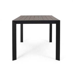 English Elm 7 Piece Outdoor Aluminum Dining Set with Polypropylene Stackable Chairs for Patio N768P192555O_6_N768P491921B