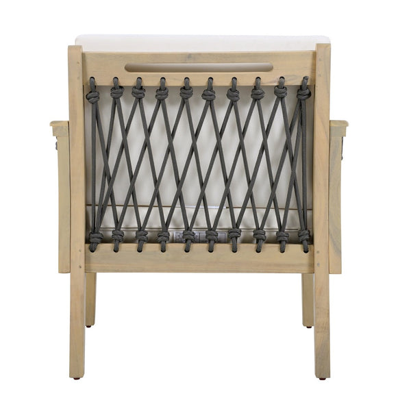 English Elm Outdoor Acacia Wood Club Chairs Set of 2 with Handwoven Rope Arms and Cushions Light Teak N768P363953L_2