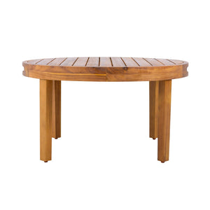 English Elm 4-piece Acacia Wood Outdoor Conversation Set with Handwoven Rope Armrests and Cushions Teak / Oatmeal Rope / Cream Beige Cushion N768P363953T_2_N768P363954T