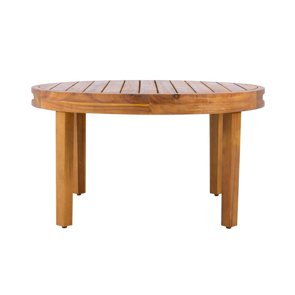 English Elm 4-piece Acacia Wood Outdoor Conversation Set with Handwoven Rope Armrests and Cushions Teak / Oatmeal Rope / Cream Beige Cushion N768P363953T_2_N768P363954T