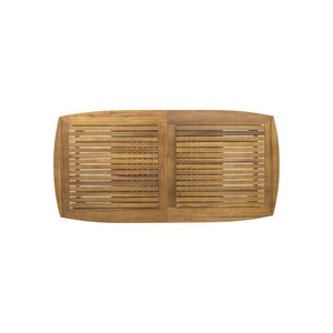 English Elm 7-piece Outdoor Dining Set Acacia Wood Expandable Table with Pe Rattan Iron Chairs N768P372926N_65428.00