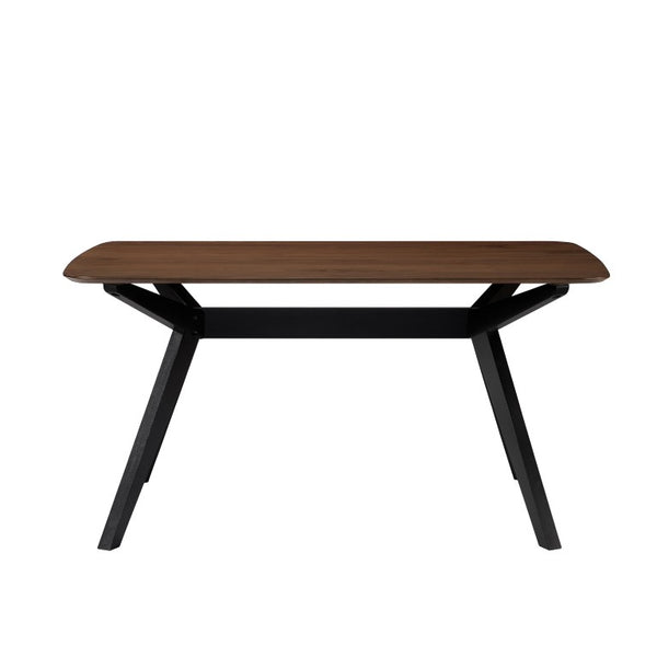 English Elm 7-Pieces Mid-Century Modern Dining Set Rubberwood Table Six Padded Chairs Walnut Tone N768P379795D_6_N768P247991W