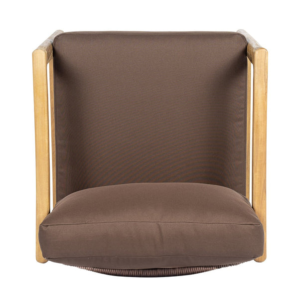 English Elm Outdoor Acacia Wood Club Chair Set with Woven Rope Back and Cushions for Patio Brown / Teak N768P383070B_2